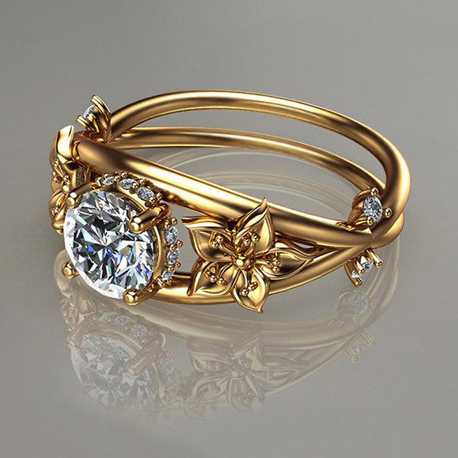 Hot Selling Jewelry Diamond Ring Creative Flower Jewelry Women Main Image