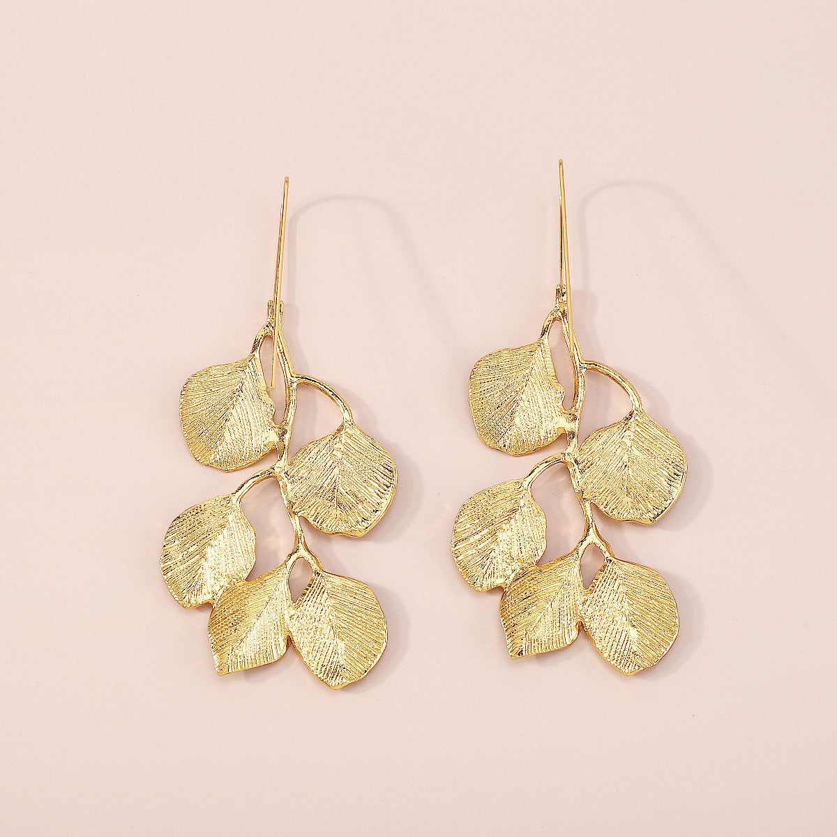 Earring Necklace Luxury Metal Leaf Earrings Choker For Women Personality Jewelry Gift