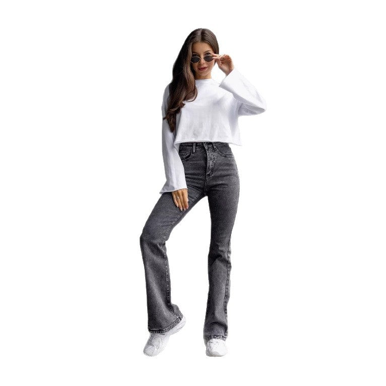 Versatile Casual New Flared Jeans For Women
