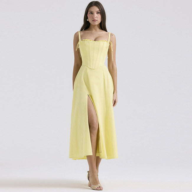 Fashion Temperament Split Sling Dress Women Hover Image