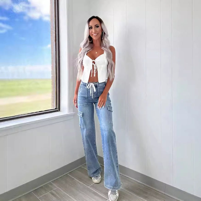 Fashion Casual New Style Straight Jeans For Women Hover Image