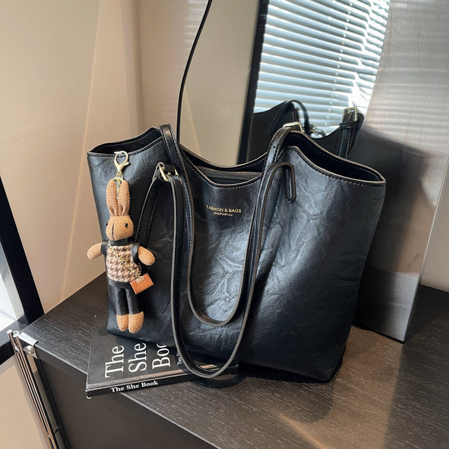 Simple And Versatile Textured Tote Bag For Women Main Image