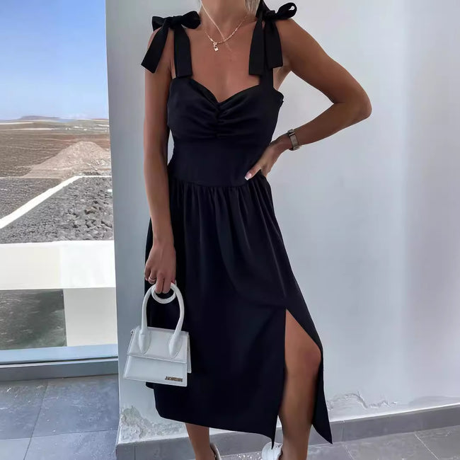 Fashion Suspenders Waist-tight Split Dress Women Hover Image