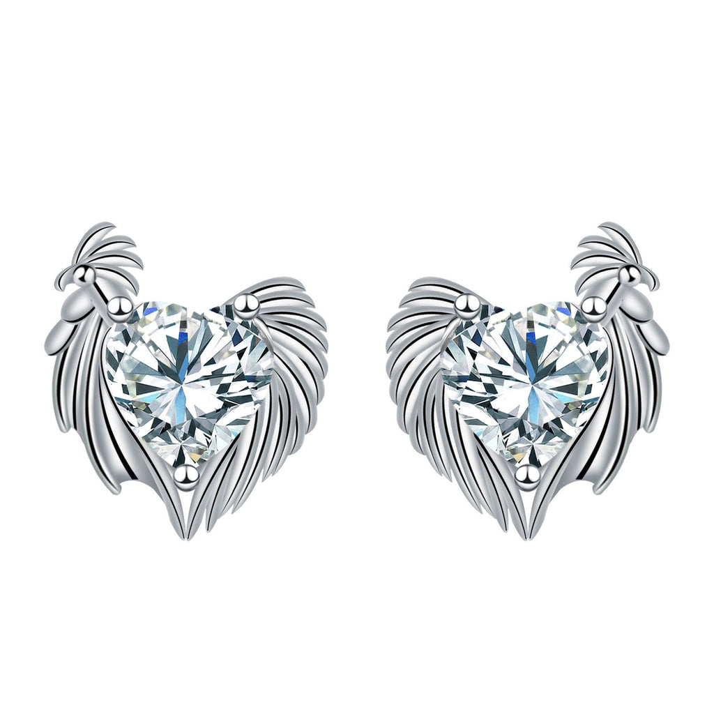 Love Heart Stud Earrings Elegant Graceful High-grade Jewelry For Women