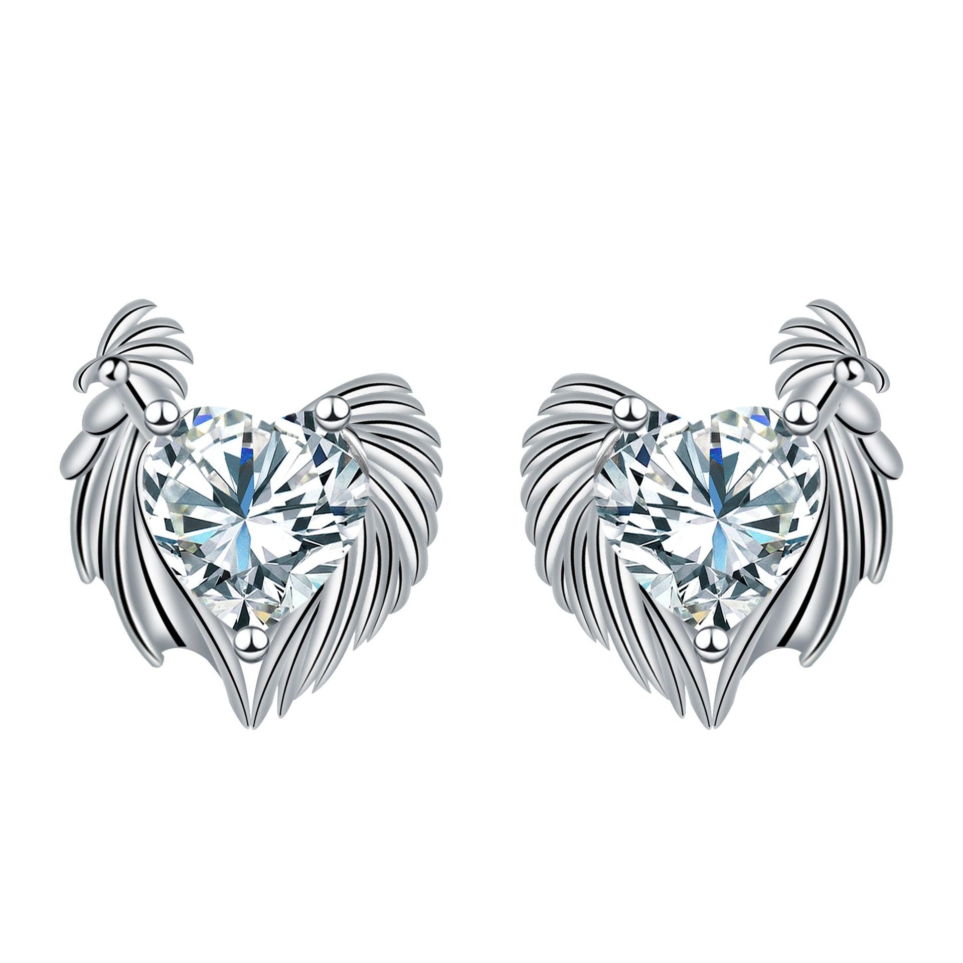 Love Heart Stud Earrings Elegant Graceful High-grade Jewelry For Women