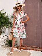 Women's Printed Short Sleeve Dress