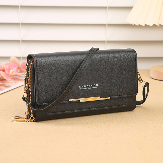Multi-functional Crossbody Bag Mid-length Clutch And Coin Purse Hover Image